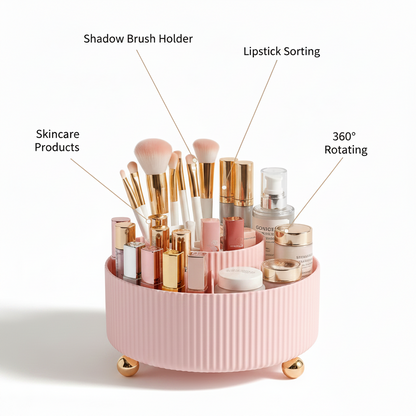CalmNCozy™ 360° Rotating Makeup Organiser