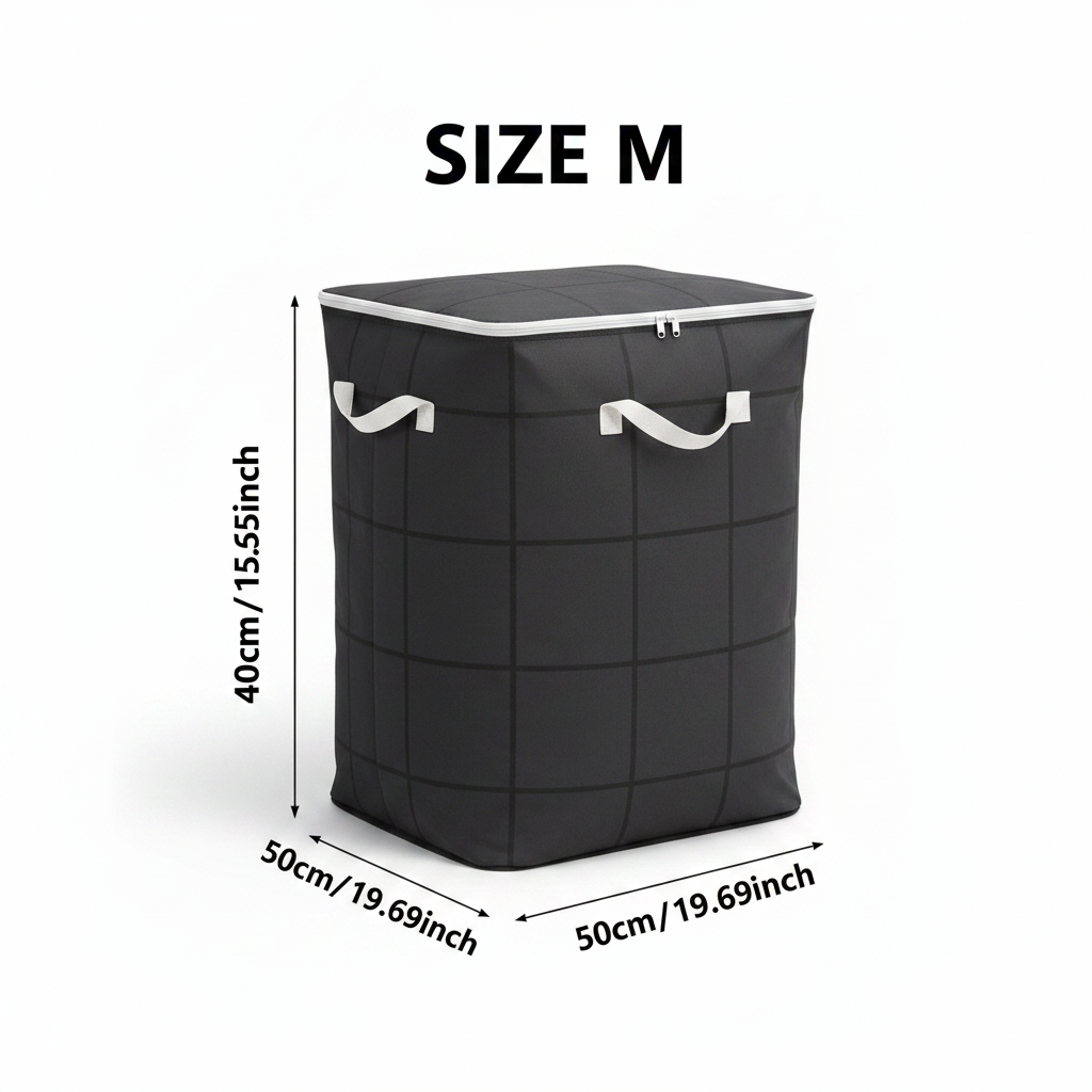 "Calm&Cozy™ FoldAway Closet Storage Basket